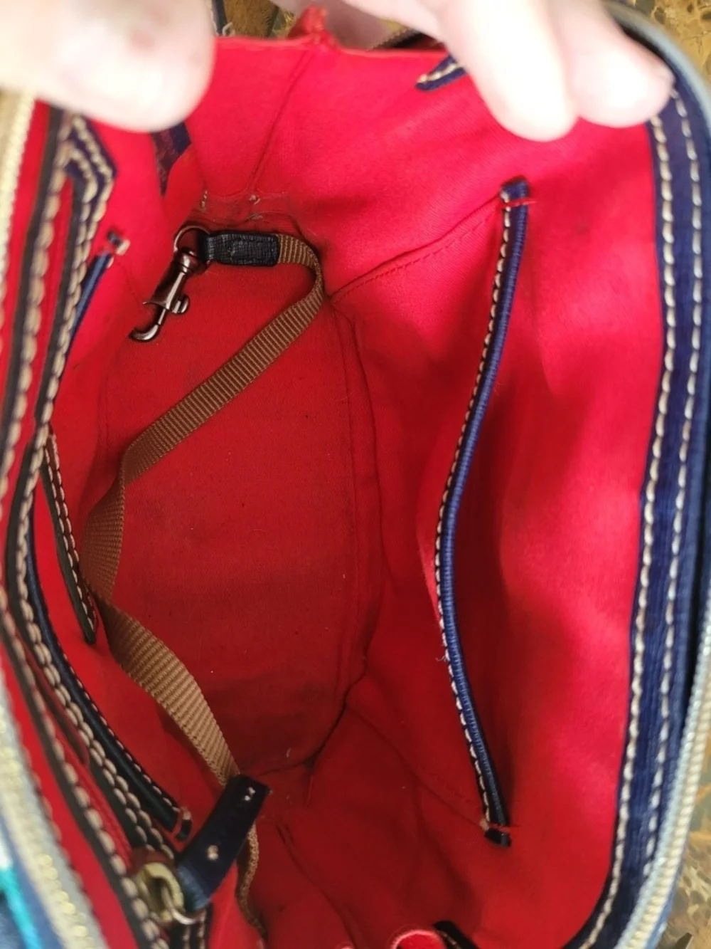Dooney & Bourke Blue Floral Dome Satchel - Picture 8 of 11